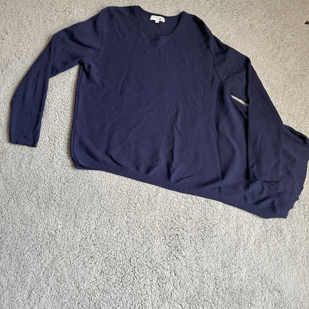 10 Crosby Derek Lam Womens Size XL Long Sleeve Side Tie Sweater Blue